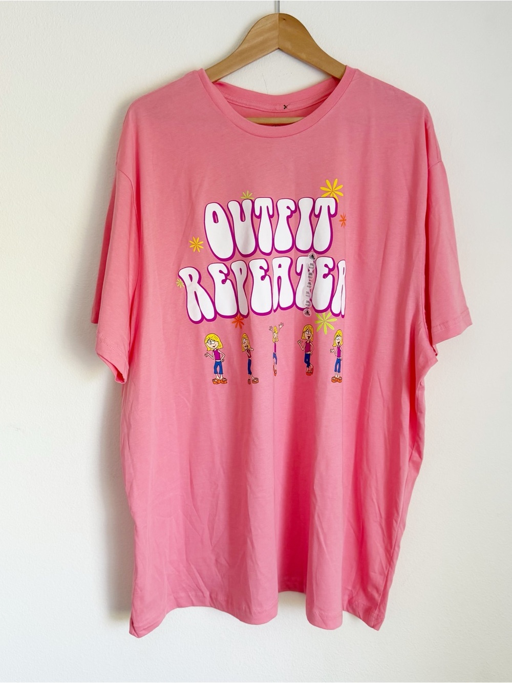 Disney Channel Lizzie McGuire Outfit Repeater Y2K Adult Shirt XXL 2XL NWT Pink
